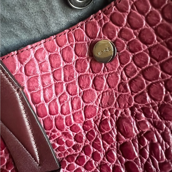 Vince Crocodile-Embossed Leather Tote - Picture 9 of 16